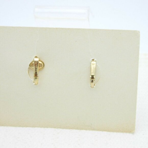 CROWN TRIFARI Gold Tone White Enamel Rhinestone - Picture 3 of 4